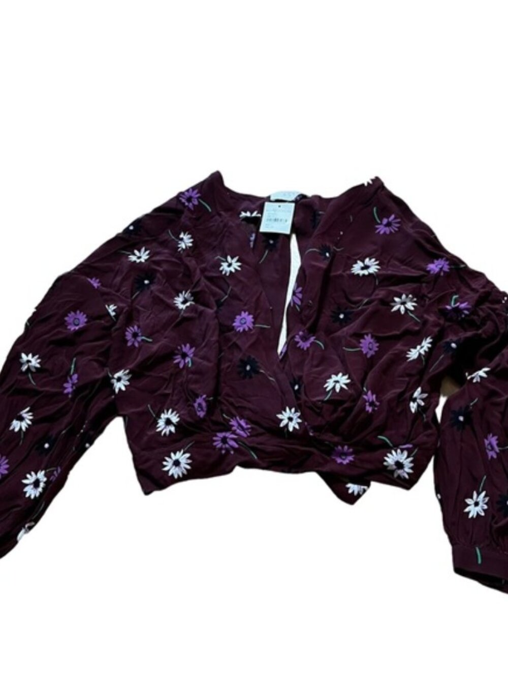 ASTR Long Sleeve Floral Blouse Shirt Size Large